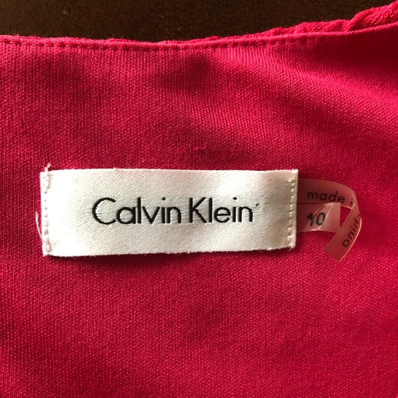 Calvin Klein Fuchsia Textured Cutout Sleeveless - Picture 6 of 8